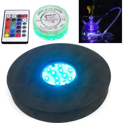 1Set LED Light Hookah ShishaNon-slip Mat Shockproof Mat With Sponge Cushion Chicha Narguile Sheesha Cigarette Accessories