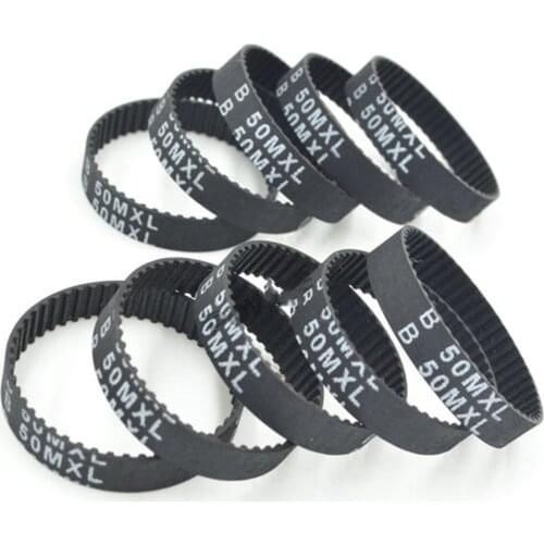 10pcs MXL Timing belt, B50 B51 B52 B53 B54, Width 6.35mm, 025/6mm, Teeth 50/51/52/53/54, Synchronous belt B50MXL B52MXL B54MXL