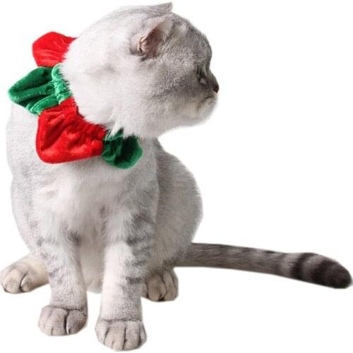 Christmas red and green splicing collar factory dog cat collar childrens festival jewelry collar pet products