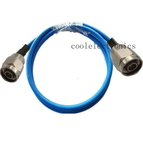 Blue N Male Plug to N Male Connector RF coax Simi Rigid RG401 RG-401 50-5 Test cable 50ohm 50cm 1/2/3/5m