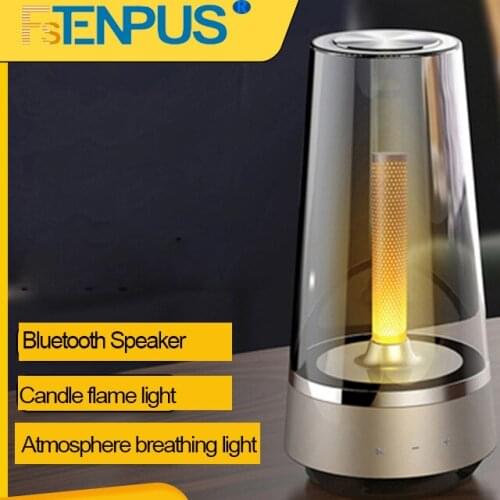 LED Candle Breathing Light Creative Eye Protection Bluetooth Speaker Music Bedside Lamp Bar Bedroom Atmosphere Night Light