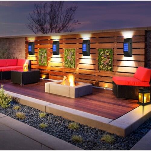 LED Solar Light Outdoor Lighting Wall Light Automatically Lights Up At Night, Wireless Waterproof Ip65 Installation In Courtyard