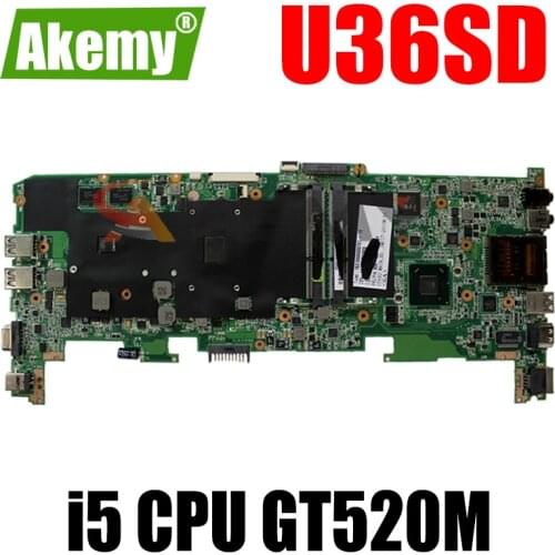 U36SD i5 Series CPU Processor FOR ASUS U36S U36SG U44SG laptop motherboard REV 2.1 Mainboard GT520M N12P-GV-B-A1 DDR3 Tested OK