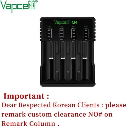 Vapcell Q4 Smart mini battery charger for 21700 18650 26650 18350 14500 16340 battery charger free shipping