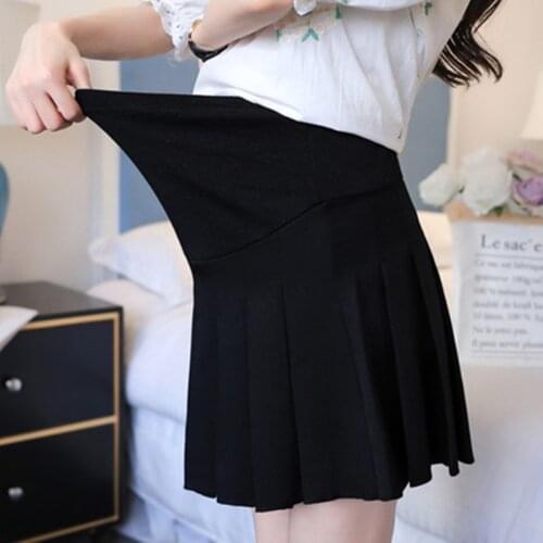 Maternity Skirts for Pregnant Women 2Colors Shorts Pregnancy Clothes Outer Wear Ball Gown Women Maternity Pleated Dress