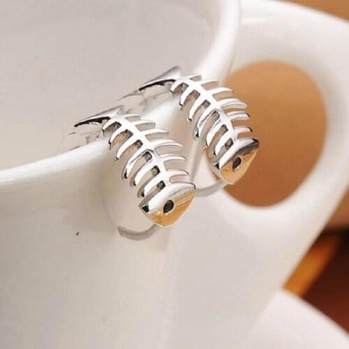 South Korean new fish bone earring temperament female