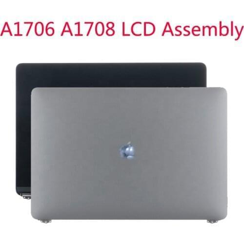 Original New A1706 A1708 LCD Screen Display Assembly for Macbook Retina 13" LCD Screen Display 2016 2017 Year Silver Space Gray