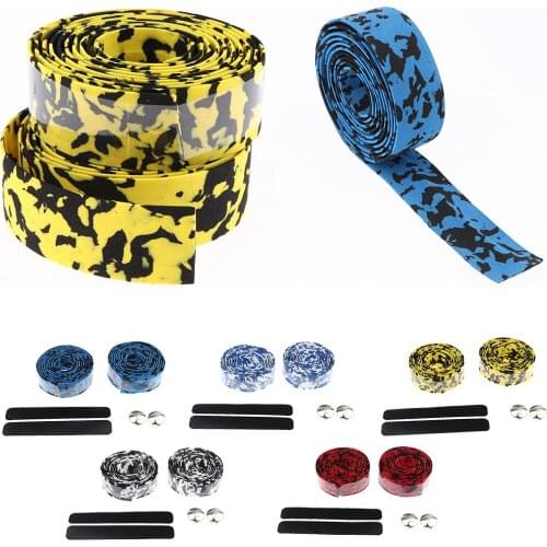 1Pair Anti-slip Bicycle Handlebar Tape Straps Cycle Accessories Carbon Surface + EVA Foam Handle Bar Strap – 200cm