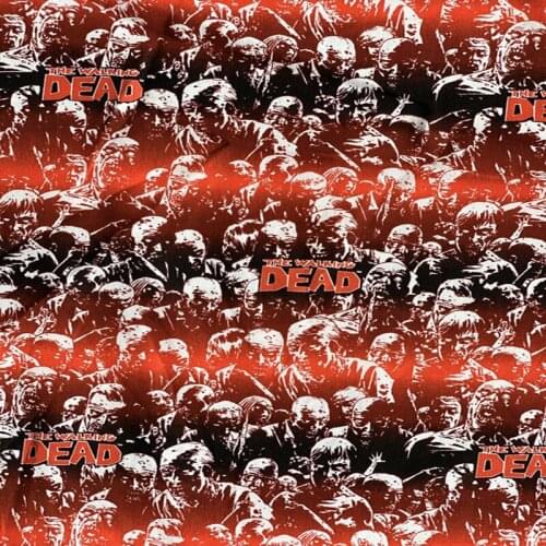 105cm Width The Walk Dead with a Gradient Cotton Fabric for Baby Boy Clothes Home Textile Cushion Cover Bags DIY-BK982