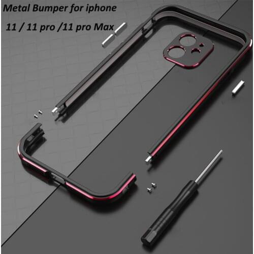 Aluminum Bumper Case For iphone 11 Pro Max Luxury Metal Camera Lens Protector for iphone11 Pro Max Metal Phone Frame Case