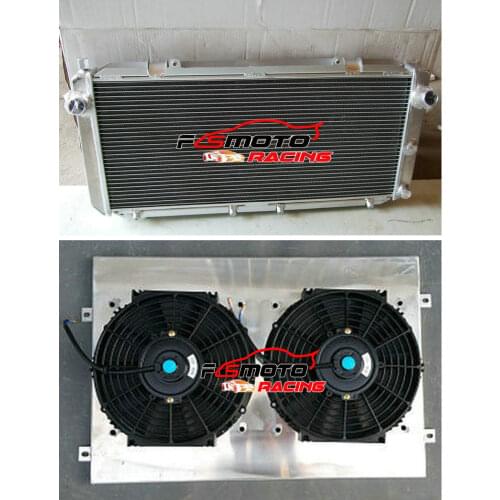 Aluminum Radiator & Shroud & fan For TOYOTA 1990-1999 MR2 MR-2 SW20 2.0 REV1 REV2 REV3 TURBO N/A 90 91 92 93 94 95 96 97 98 99