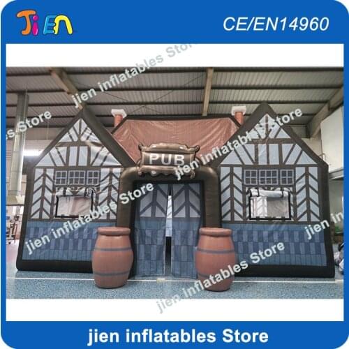 Free ship to door!giant size 8*5m inflatable bar pub tent,inflatable bar,cheap inflatable irish pub