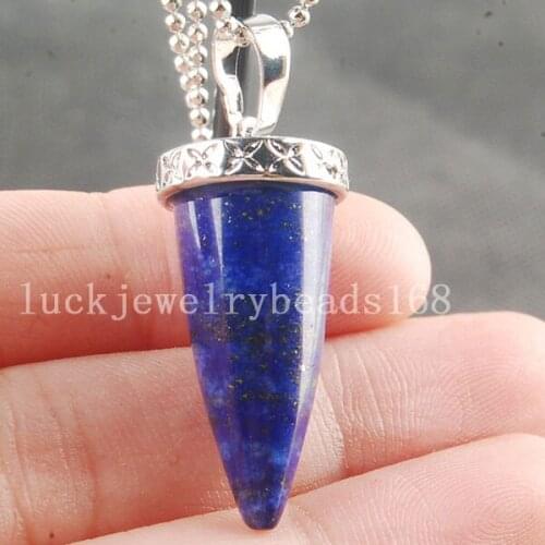 Free Shipping Women Fashion Jewelry New Fashion Natural Lapis Lazuli Art Pendant C3545