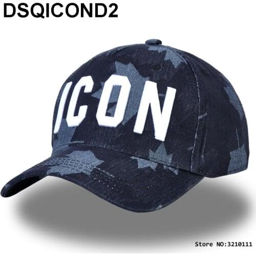DSQICOND2 Brand DSQ Letters ICON Casquette Hats Solid Pattern Hats Casquette Dad Cowboy hat Baseball Cap Snapback Cap of Man Wom