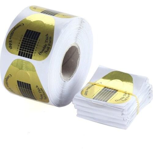 100/500 pcs Nail Form Set Nail Art French Acrylic UV Gel Tips Extension Builder Form Guide Manicure Nail Art Beauty Tools