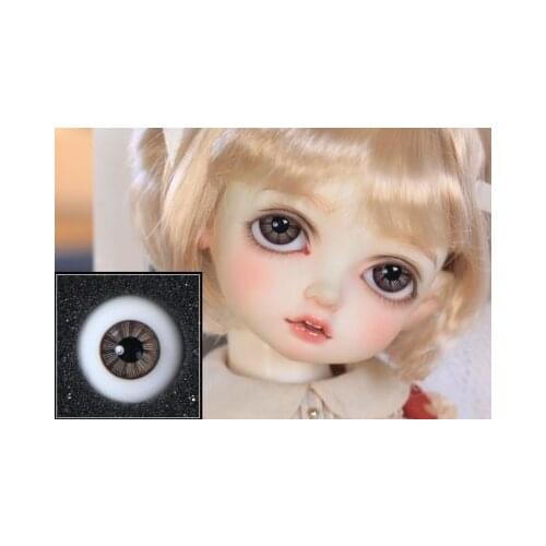 BJD doll eyes Suitable for 12mm 14mm 16mm 18mm size with small iris brown glass eyes doll accessories