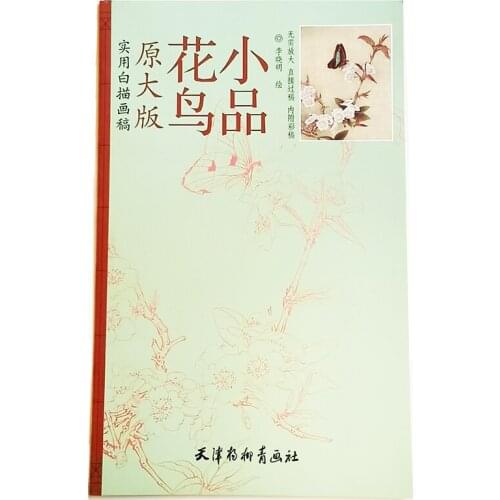 12Pcs Coloring Papers 8K Size Chinese Flowers and Birds Coloring Paintings Art Book (48x41cm/19.2x16.1In)