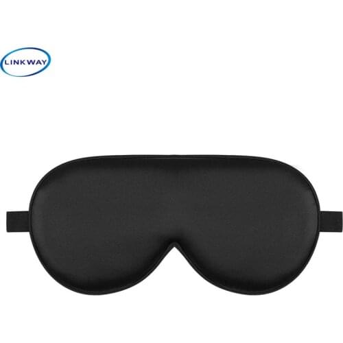Natural Silk Sleep Eye Mask, Eye Mask, Super Smooth Eye Mask (Black)