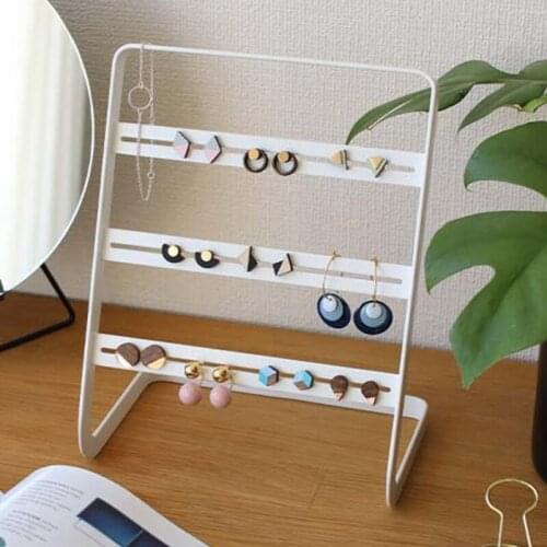 Metal Mounted Earring Necklace and Bracelet Display Stand Metal Jewelry Storage Stand Earring Holder