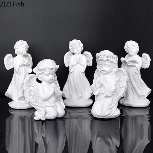European-style Cute Blessing Prayer Angel Ornaments Character Sculpture Statuette Wine Cabinet Bookcase Crafts Gifts Home Decor