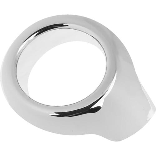 One Pair of Chrome Front Fog Indicator Bulbs Eyebrows Lid Fit for Ford Silver