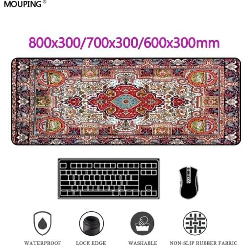 Persian Carpet Small Mousepad Gamer Keyboard Mat Carpet Recoil Pad Deskmat Computer Mat Table Mouse Pad 800x300 Rug DropShipping