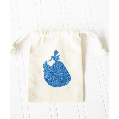 Customize name Cinderella princess birthday wedding Hangover Kit jewelry favor muslin Bags baby bridal shower Party gift bag