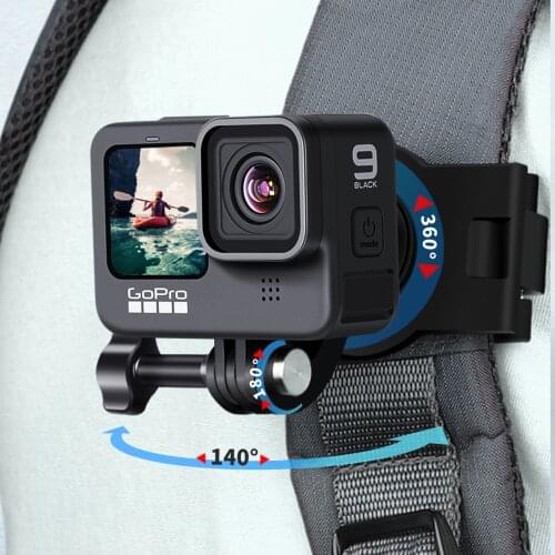 Professional GoPro Backpack Strap Mount, Adjustable Camera Shoulder Mount Compatible with GoPro Hero 9 8 7 6 5 4 Black and etc