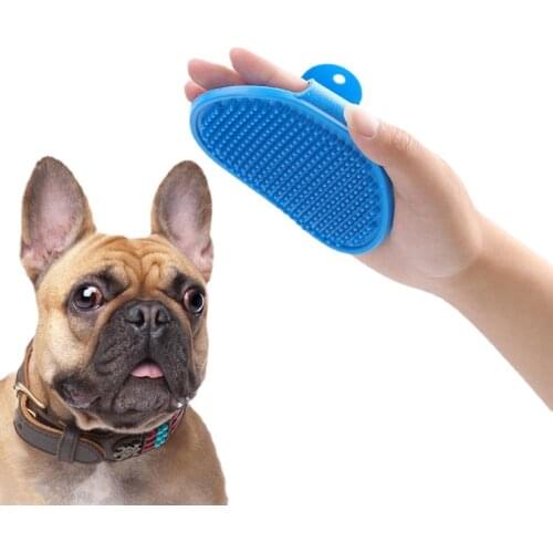 Dog Bath Brush Shower Head Silicone Brush Tooth Design Fluffy Smooth Moderate Hardness Combing Massage Soft Bristles Cleaner