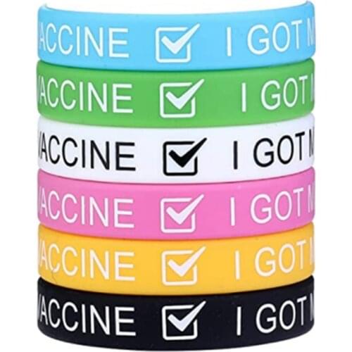 Silicone Vaccinated Wristbands Got Vaccination Decorative Bracelets Encouraged Public Health Elastic