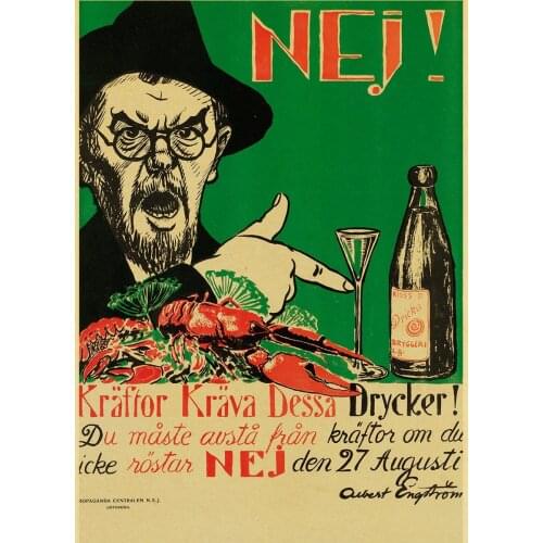 USSR CCCP 'Not A Drop!' Soviet Anti-Alcohol Picture Quality Canvas Retro Painting Poster Bedroom Living Sofa Wall Art Home Decor