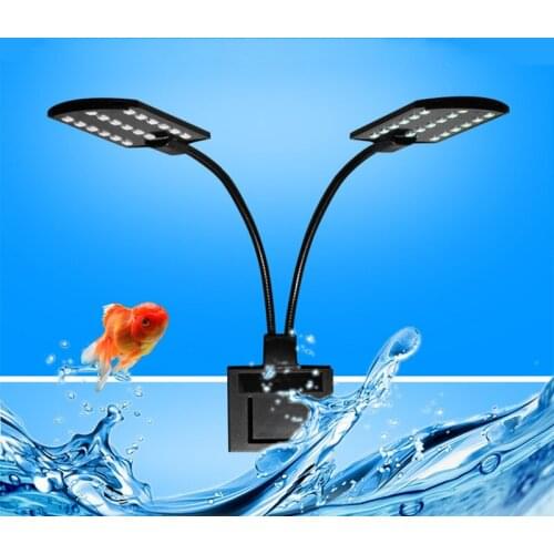 Aquarium Led Lighting 220V Waterproof Clip-on Lamp 15W LED Aquarium Light Plants Grow White Color Lighting LED for Aquarium Tank