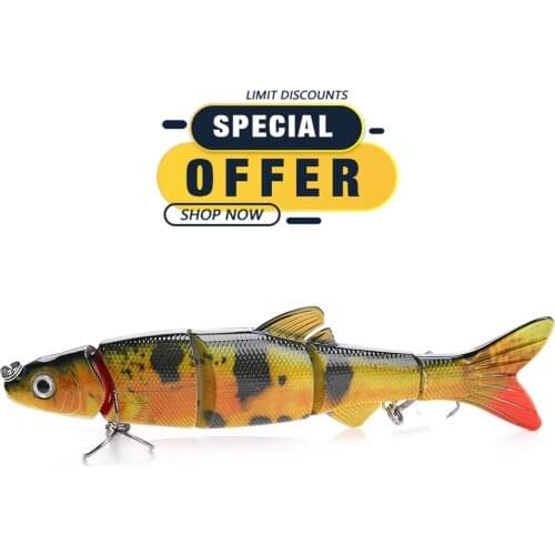 TREHOOK Limited Special Offer 16cm 38g Big 5-Segments Sinking Wobblers Fishing Lure