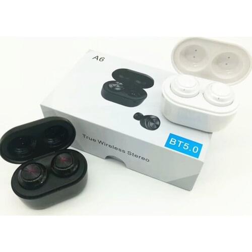 A6 Wireless Bluetooth Earphone TWS Mini Wireless Bluetooth Earphone With Mic Charging Box Stereo True Wireless Earbud Headse
