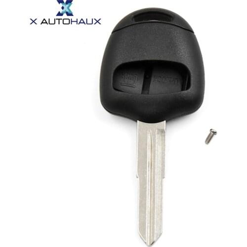 X AUTOHAUX 2 Buttons Uncut Key Remote Shell Replacement For Mitsubishi Galant L200 Outlander Lancer Colt Shogun