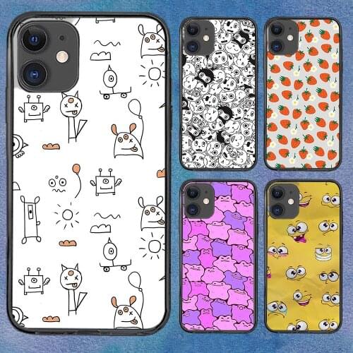 Funny Cute Pink Phone Case For iphone 12 11 6 Mini Pro XS Max X XR 7 8 Plus Soft TPU Cover 12Pro 11Pro 12Mini