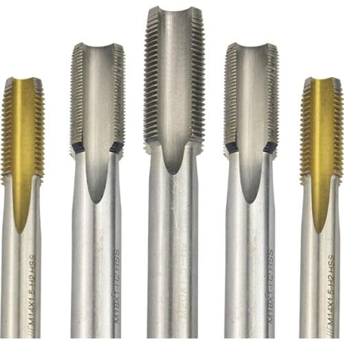 1PCS/5PCS/10pcs/Set HSS Machine fine thread tap M10 M12 M14 M16 M18 M20 Machine Straight Fluted Screw Tap Drill Set Hand Tools