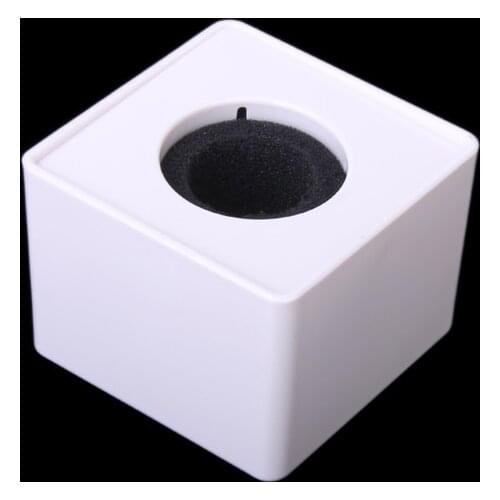 1pc White Mic Microphone Interview Square Logo Flag Station Holder 39mm for