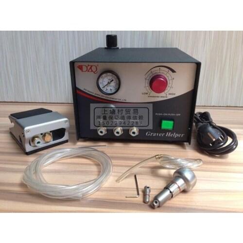 1 PC Jewelry Engraving Machine Hand Pneumatic Engraving Graver Single Ended gold farming tools Jewellery apparatus