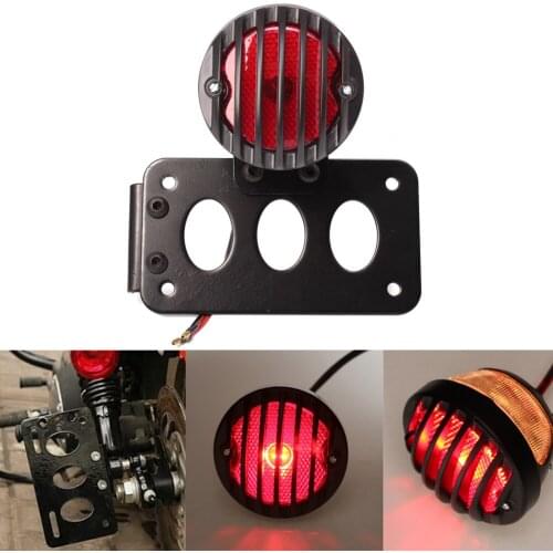 1 PCS Motorcycle Side Mount Tail Light License Number Plate Bracket Fits For Harley Sportsters Bobber Chopper Rear Stop Lamp