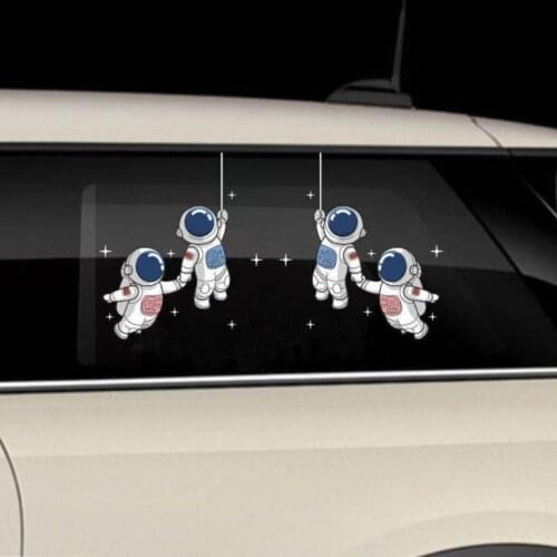 1Pc Astronaut Car Sticker Pull Fuel Tank CoverPointer Full Hella Flush Reflective Car Vinyl Decal Sticker Wholesale Car Exterior