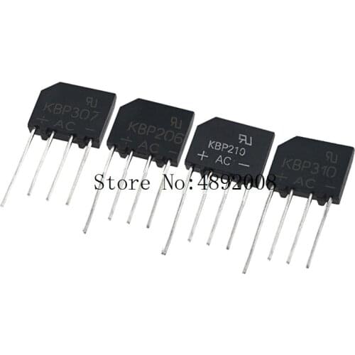 10PCS/LOT KBP206 KBP208 KBP210 KBP307 KBP310 KBP406 KBP410 2A/3A/4A 1000V bridge rectifiers