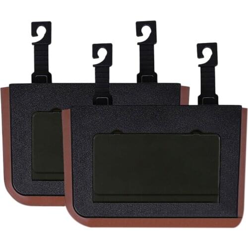 2Pcs Auto Seat Back Bag Multi-Functional Back Seat Organizer Trash Bin Can Waterproof with Small Table