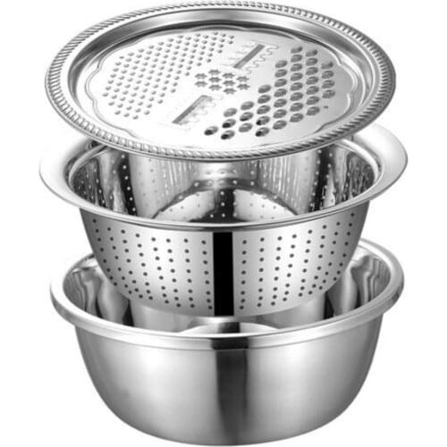 3pcs/set Multifunctional Vegetable Slicer Potato Graters Cheese Grater Cutter Drain Basin For Vegetables Fruits Salad