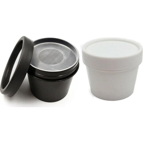 3pcs 100g White/Black/Clear Cosmetic Mask Jar Cream Box Plastic Barrel Shaped Pot container Set