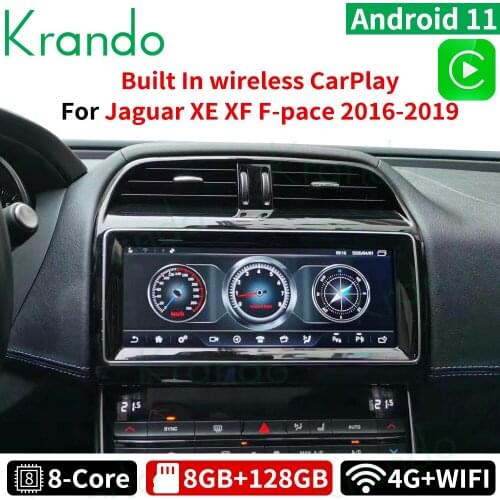 Krando 10.25" Android 9.0 4G 64G car entertainment system For Jaguar XE XF XEL 2016-2019 Harman System 8 CORE WIFI GPS