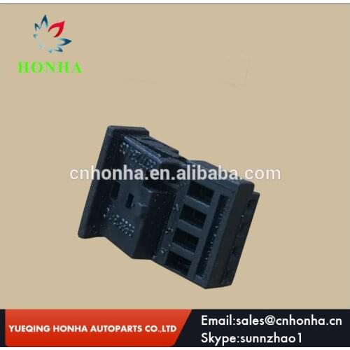 Free shipping 100/1000 pcs 968813-1C PA66 black 4 pin female unsealed wire harness Connector without terminal