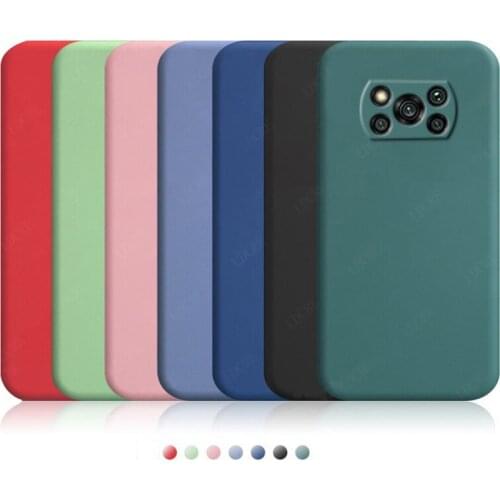 For Cover Xiaomi Poco X3 Pro Case For Poco X3 Pro Capas Liquid TPU Soft Case For Redmi Note 8 T 9 Pro 9S Poco X3 Pro F3 Fundas