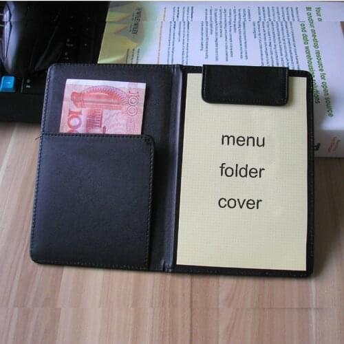 PU leather menu folder cover menus holder organizer filing holders notepad folder cover accounts office hotel accessories