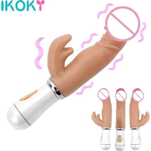 IKOKY Realistic Dildo Vibrator Sex Toys For Women 12 Frequency Vibrators for Women G Spot Magic Wand Dildo Vibrator Adult Toys
